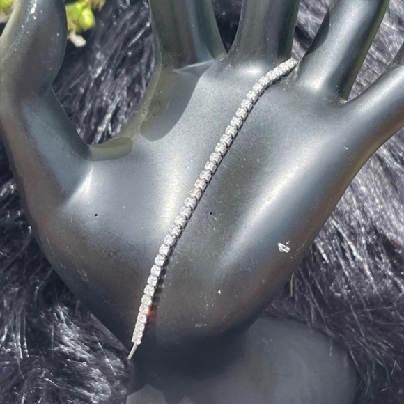 NWT Savvy Cie Sterling Silver Cubic Zirconia Box Tennis Bracelet - Picture 7 of 10